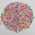 Alamic colorful fake sprinkles front view of polymer clay slices
