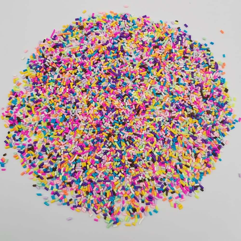 QBFWETY colorful fake sprinkles sugar granules front view for nail art