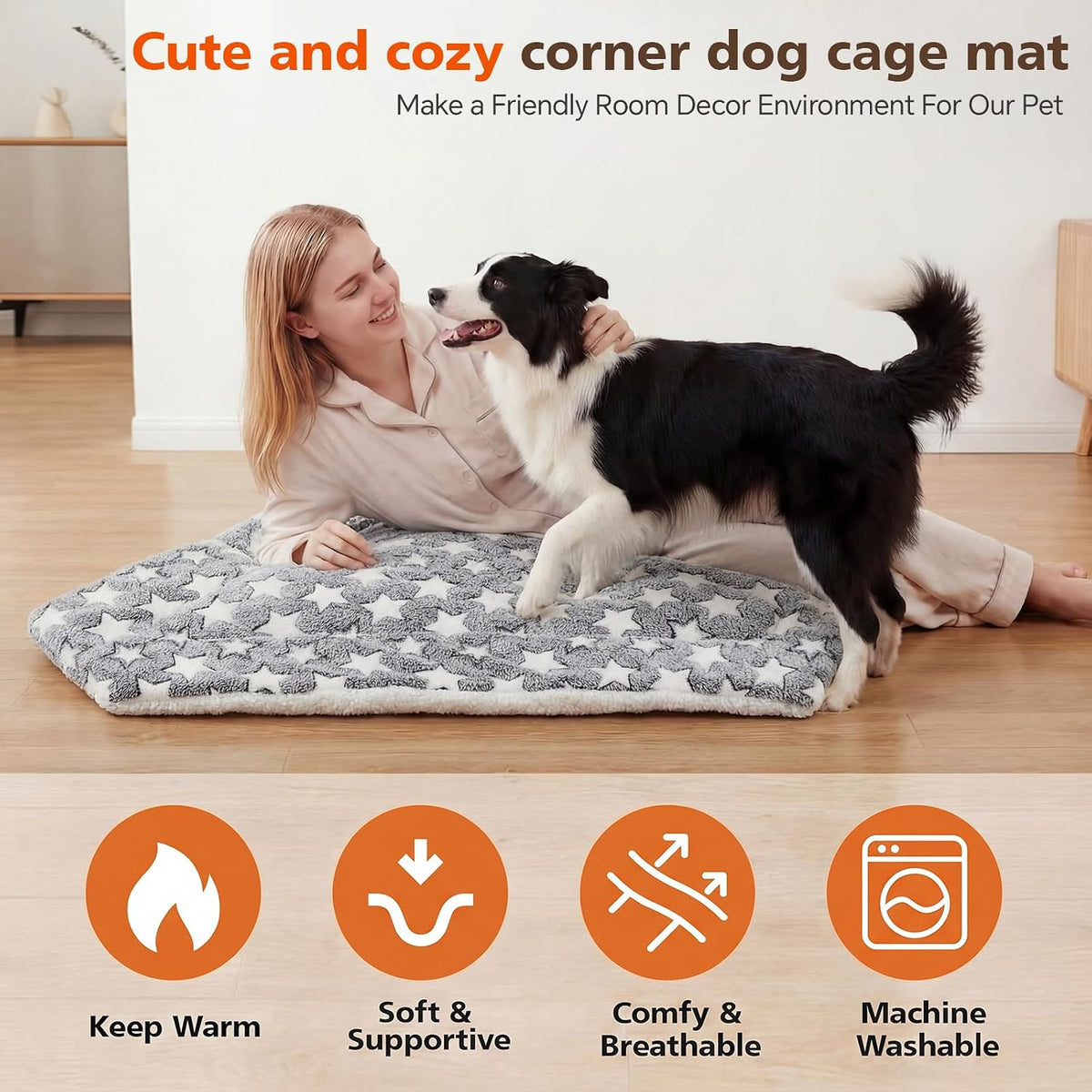 Fanfanwin machine washable dog pad after cleaning