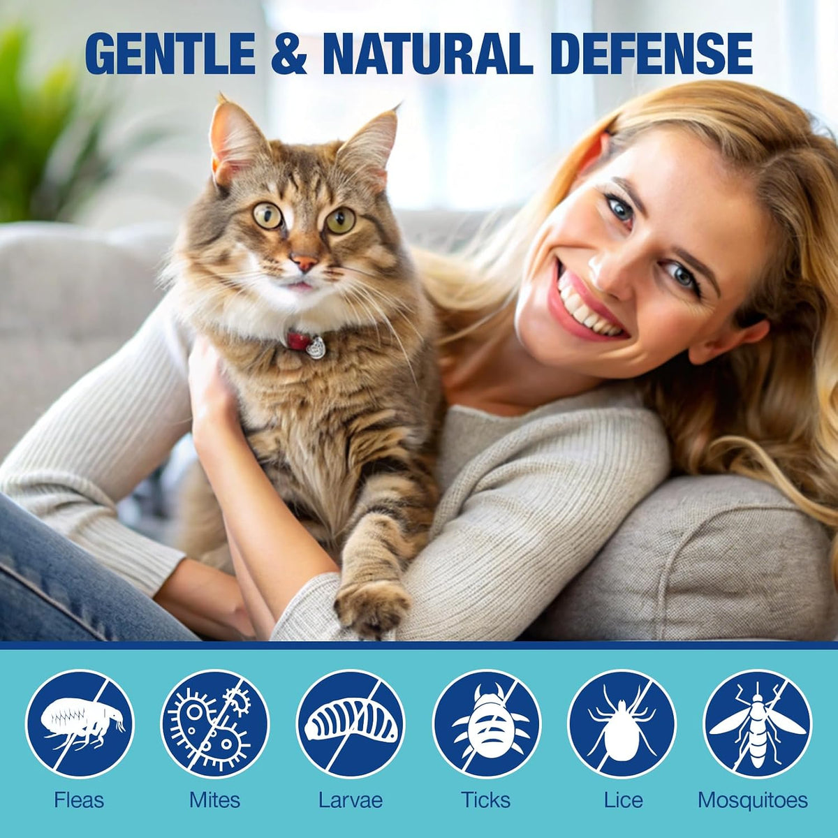 Asumtal pet health vitamins and natural ingredients flea pill alternative for cats close up