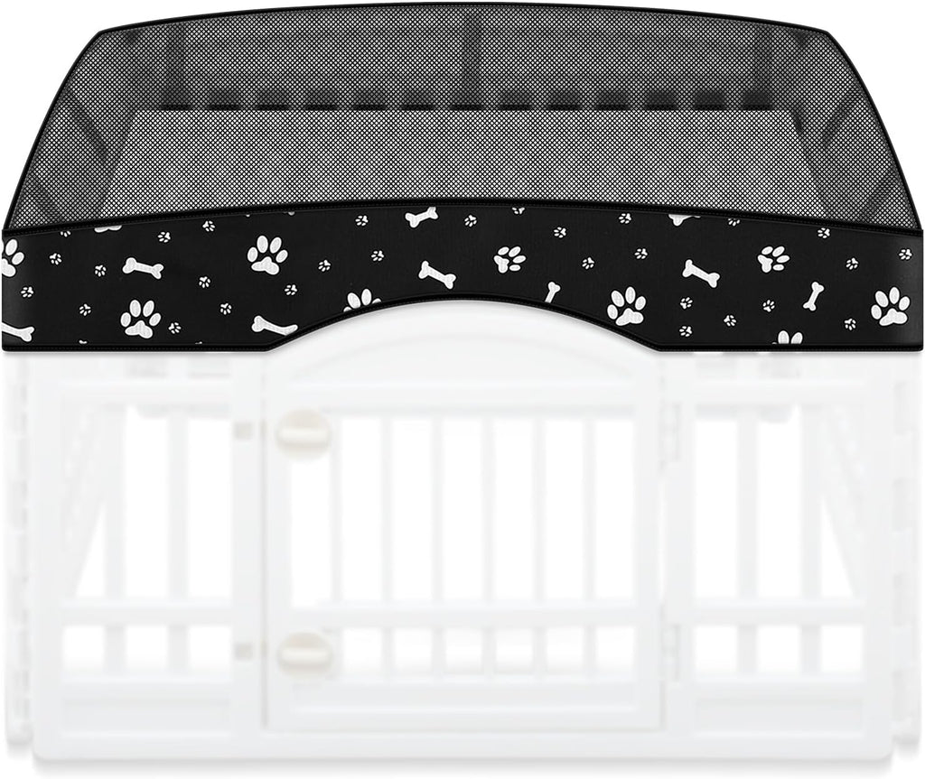 Dog Playpen Mesh Top Lid Fits for 36 Inch 4 Panels Crate Cover Regular Square Plastic Exercise Pet Pen, Breathable Pet Playpen Shade Covers for Dog Crate Pad, Cover Only, Fence Not Included(Pink) - Image 9
