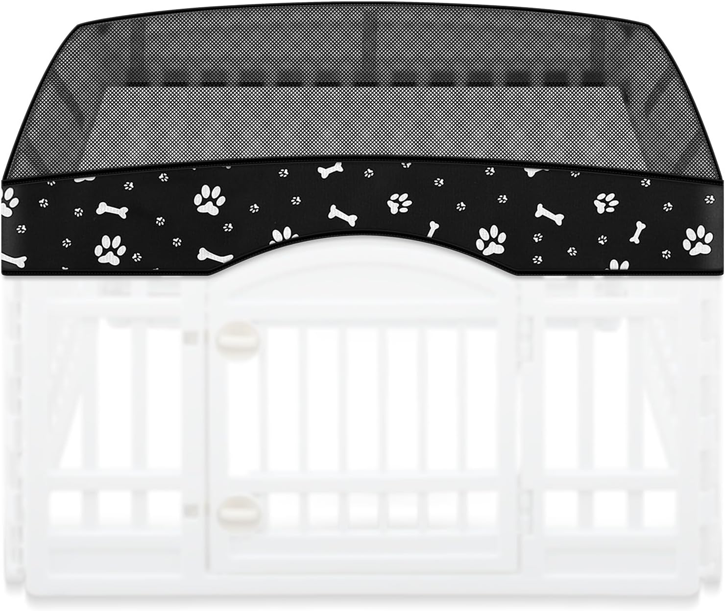 Dog Playpen Mesh Top Lid Fits for 36 Inch 4 Panels Crate Cover Regular Square Plastic Exercise Pet Pen, Breathable Pet Playpen Shade Covers for Dog Crate Pad, Cover Only, Fence Not Included(Pink) - Image 9