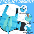 Premium dog life jacket with top rescue handle safety gear