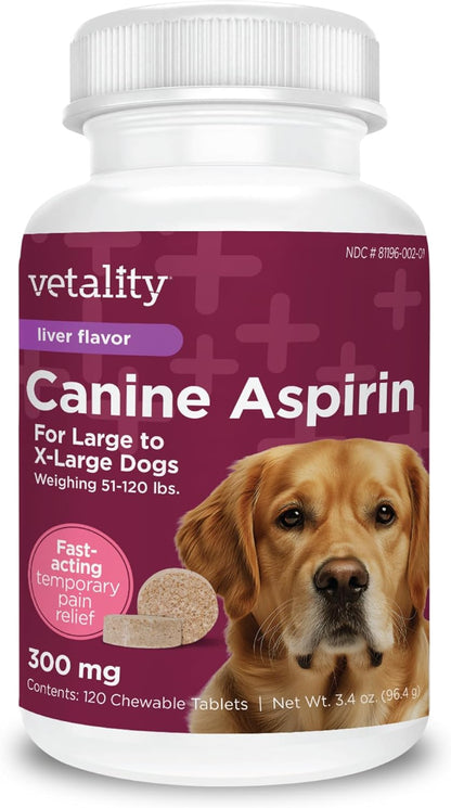 Vetality Canine Aspirin for Dogs | Fast Pain Relief | Small to Medium Dogs | Liver Flavor | 75 Chewable Tablets - Image 11