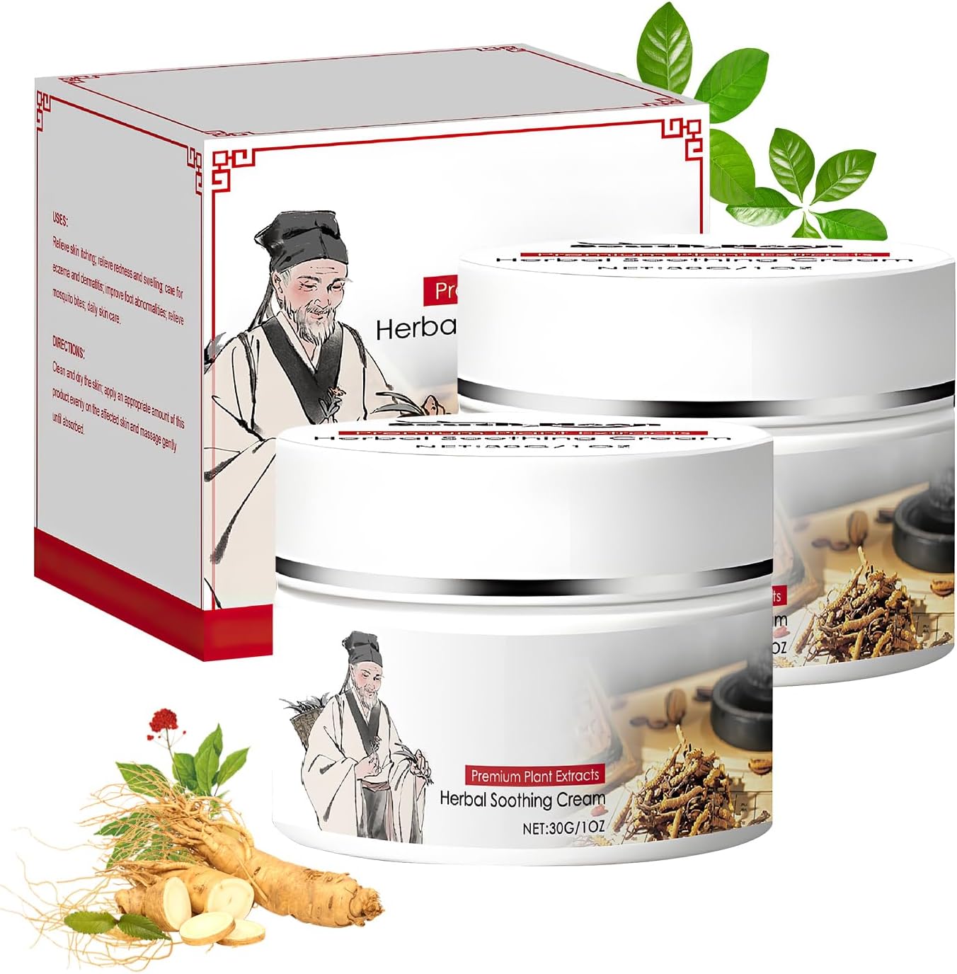 Berthg GuenFesh Herbal Body Care Cream front view twin pack for dry skin relief