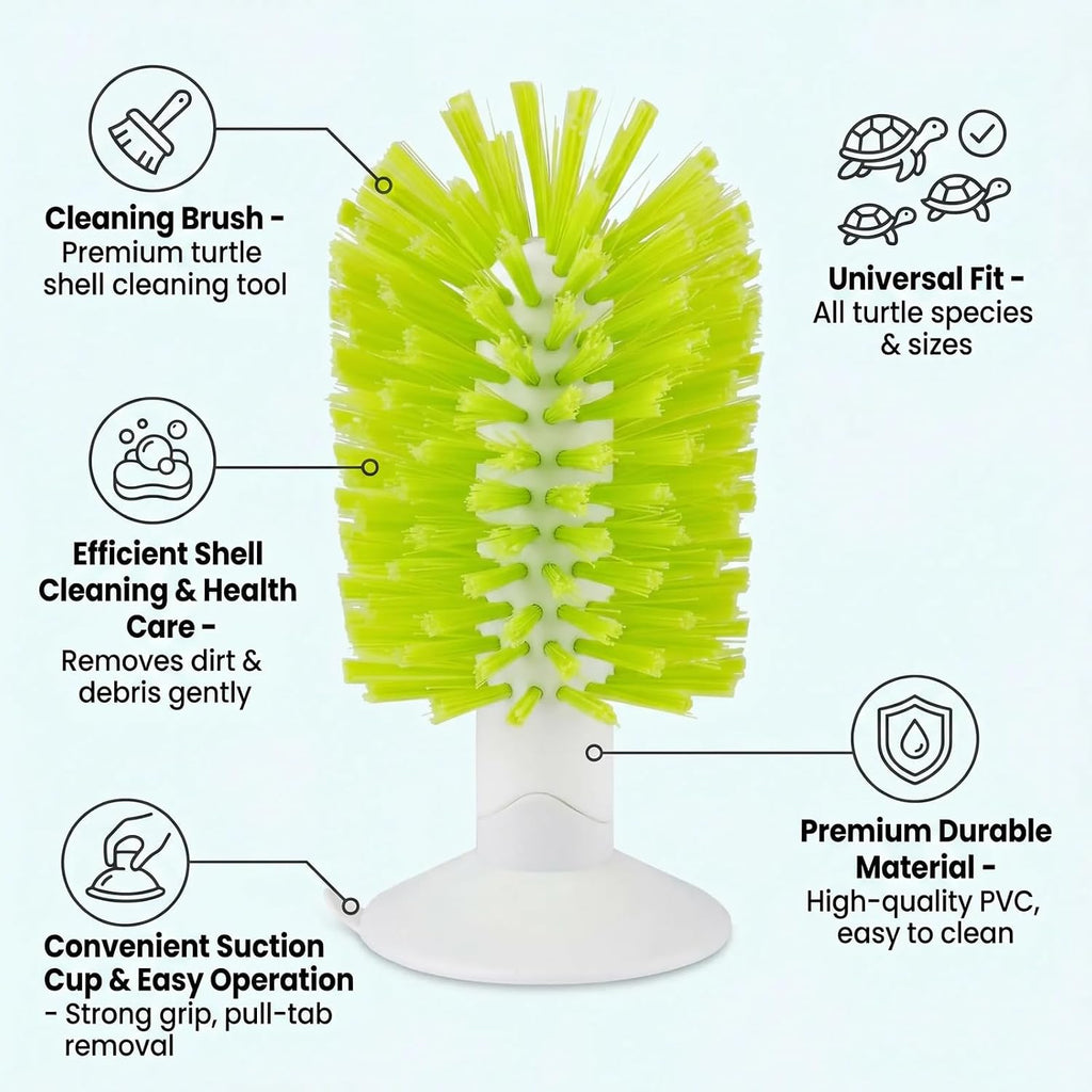 Gosknor turtle habitat accessory showing the dense all directional nylon bristles
