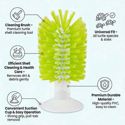 Gosknor turtle habitat accessory showing the dense all directional nylon bristles