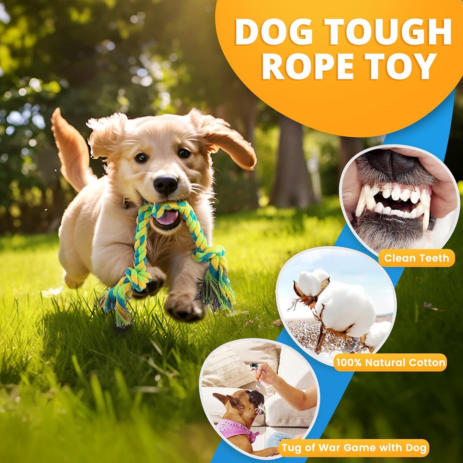 Loyee rubber chew ball for puppy dental health