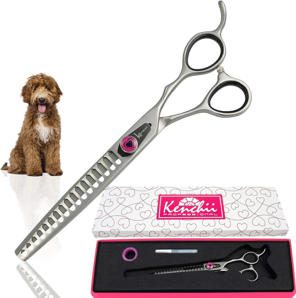 Kenchii Love Dog Grooming Scissors, 6.5 Inch Curved Balltip Shears, Dog Scissors for Grooming, Professional Pet Grooming Scissors, Safety Round Tip Shears - Image 10
