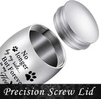 Angle perspective of the 1.57 inches silver mini pet memorial urn.