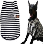 Turtleneck Dog Shirt Cute Doggie Embroidery Super Soft Dog Sweatshirt Stretchy Striped Puppy Pullover for Cats Small Medium Large Dogs (X-Large, Brown Striped) - Image 12