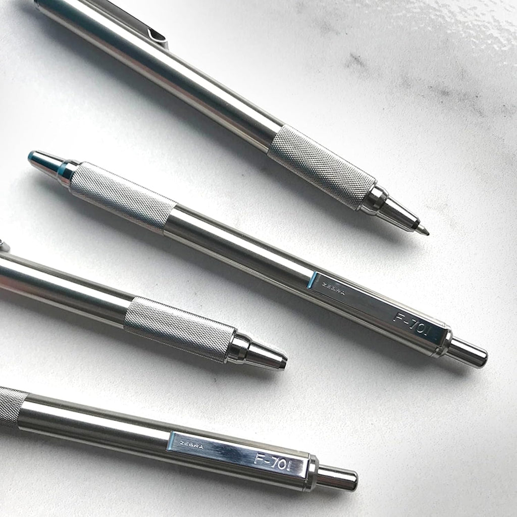 Fine point black ink writing sample using the rugged steel everyday carry pen.