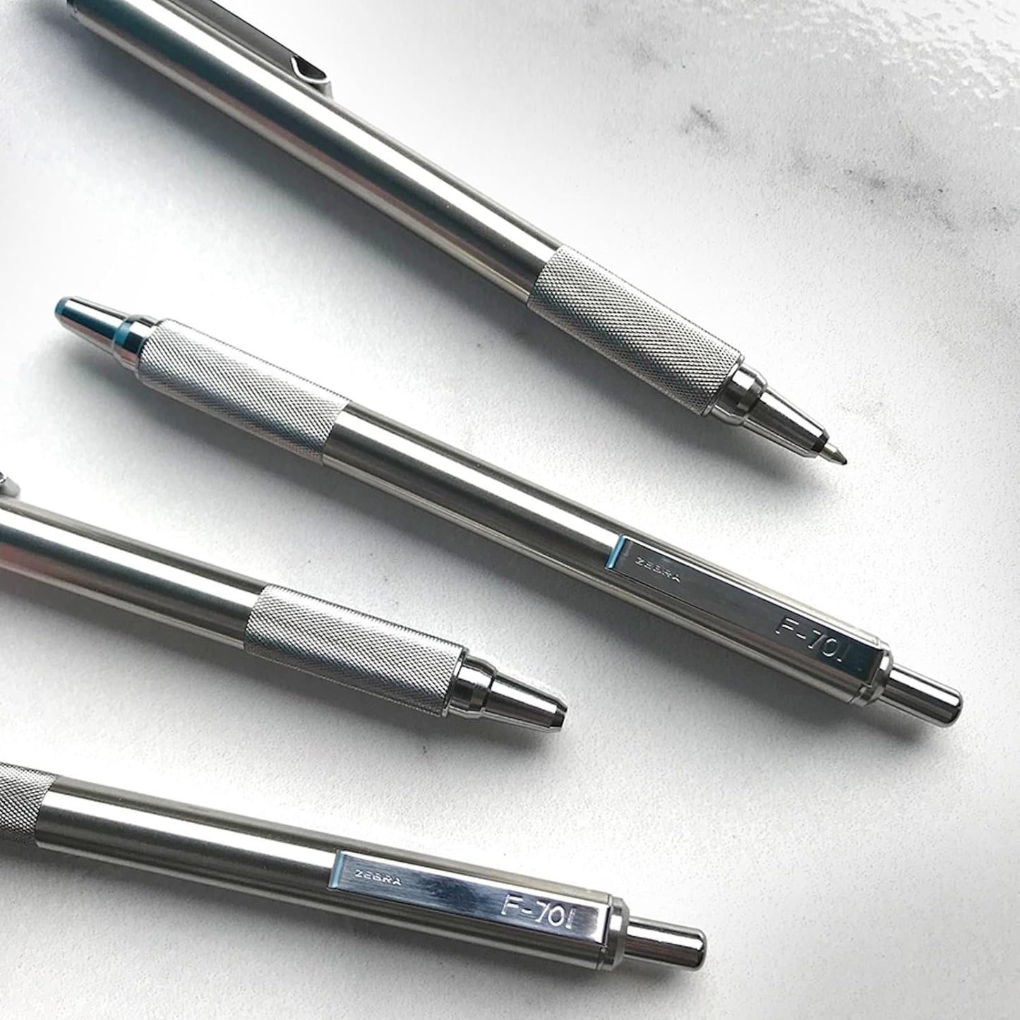 Fine point black ink writing sample using the rugged steel everyday carry pen.