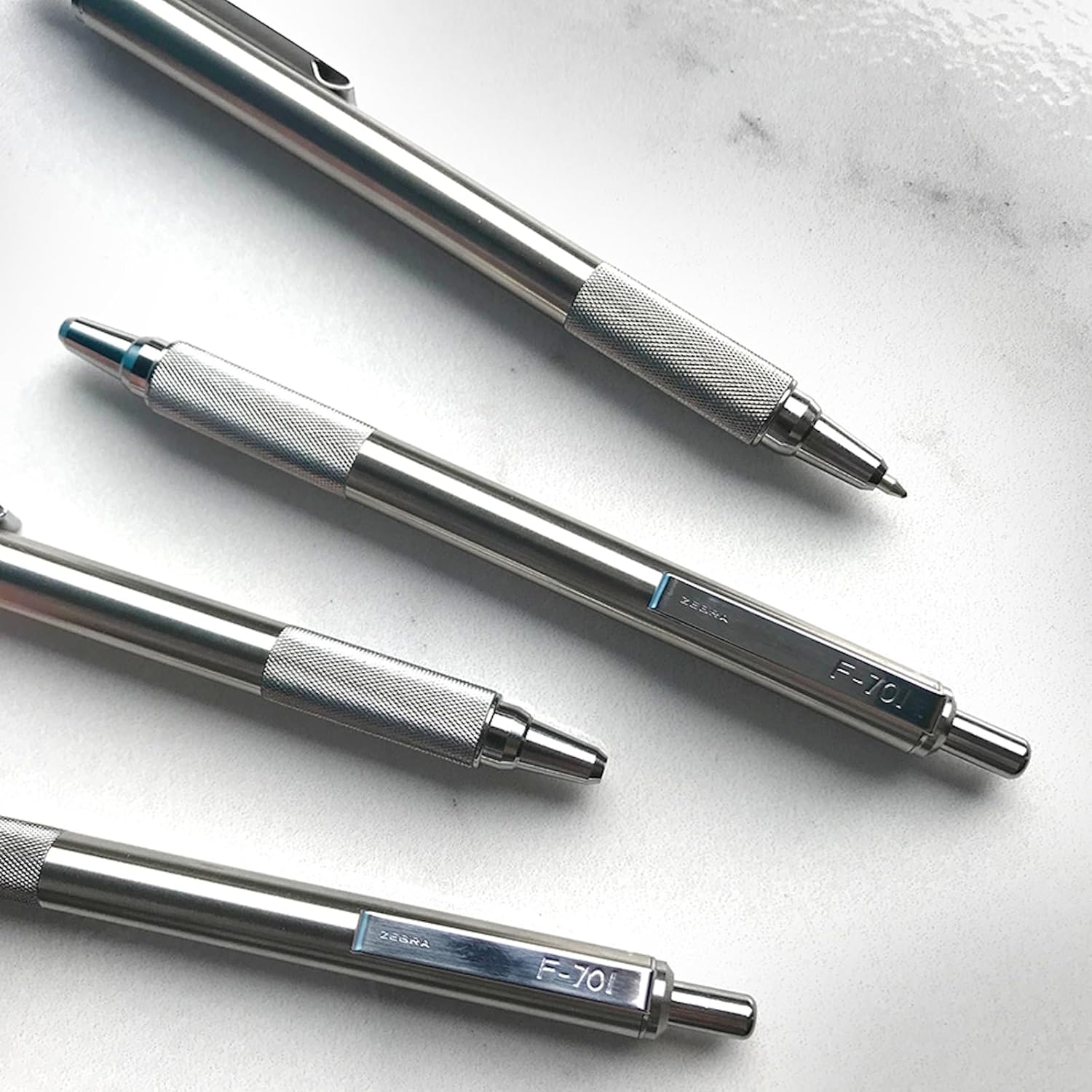 Fine point black ink writing sample using the rugged steel everyday carry pen.