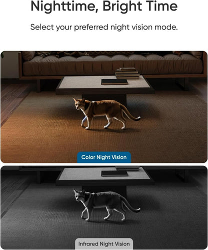 eufy Security 4K Indoor Camera E30-No Subscription,Work as Pet Camera,Nanny/Baby Monitor,360 degrees Pan&Tilt,AI Auto Tracking,AI Detection,24/7 Recording,Color Night Vision,Two-Way Audio,Works with HomeKit - Image 5