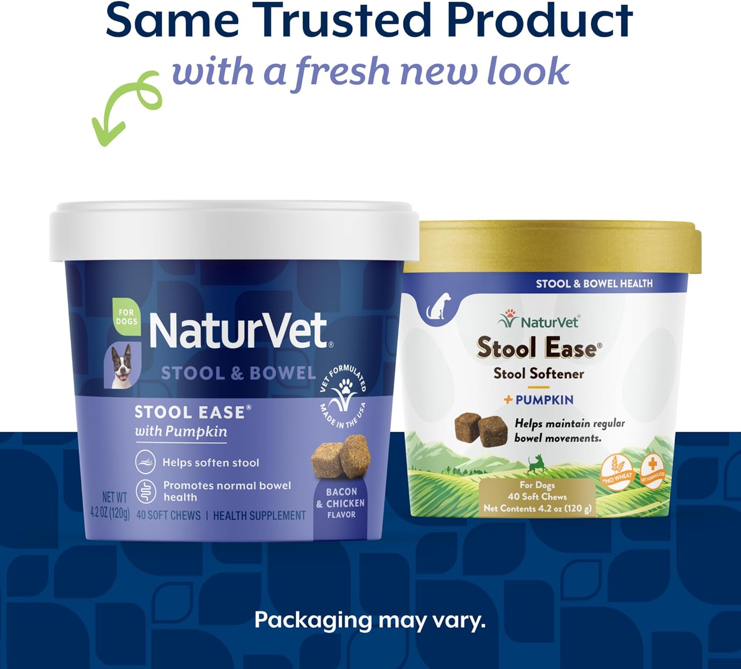 NaturVet Stool Ease 40 count container side view