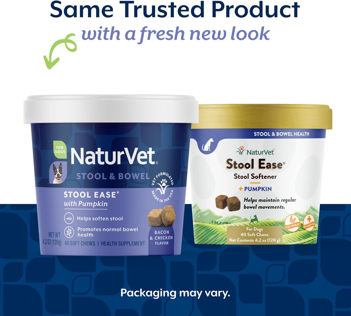 NaturVet Stool Ease 40 count container side view