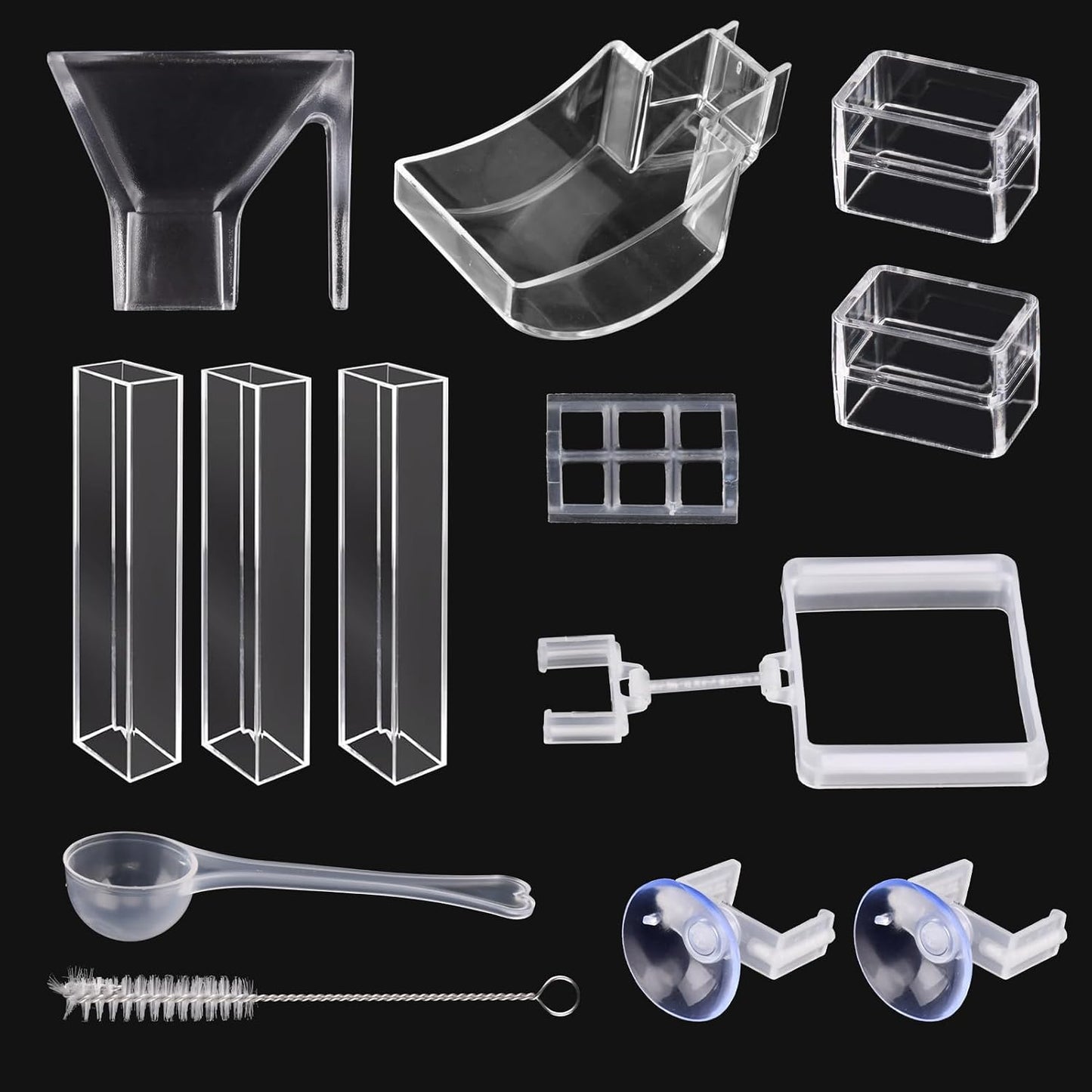 Shrimp Feeding Tube and Dish Set,Aquarium Fish Feeder Tube Kit,Clear Shrimp Feeder Fish Tank Feeding Supplies with Feeding Ring Cleaning Brush for Fish Tank Aquarium Feeding Dish - Image 9