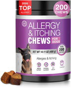 Dog Allergy Chews 200ct - Dog Allergy and Itching Skin Relief Anti Itch Aller Immune Bites for Dogs licking Paws Treatment Relief Itchy Chew Probiotics Vitamins for Skin and Coat Allergies - Chicken - Image 11