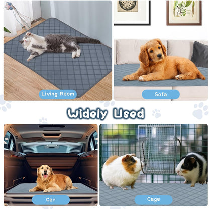 Small animal cage setup using reusable absorbent mats
