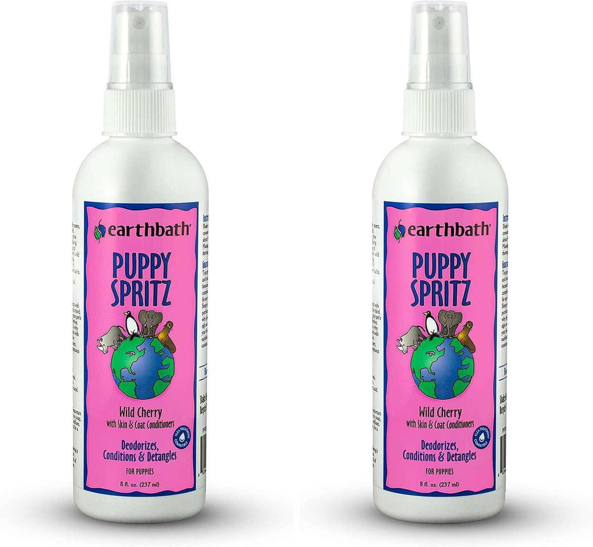 Professional studio shot of Earthbath 3-in-1 puppy spray
