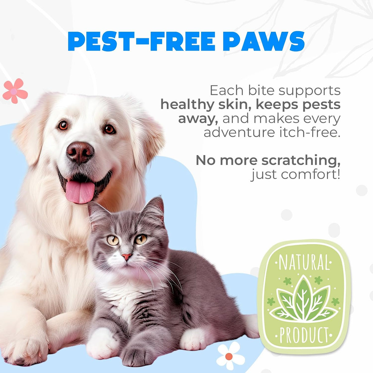 Okkobi premium canine flea and tick defense treats back label dosage instructions