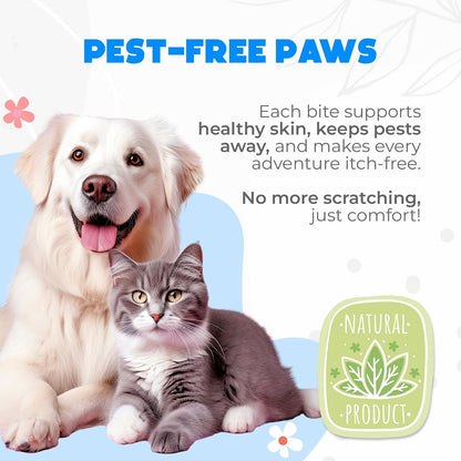 Okkobi premium canine flea and tick defense treats back label dosage instructions