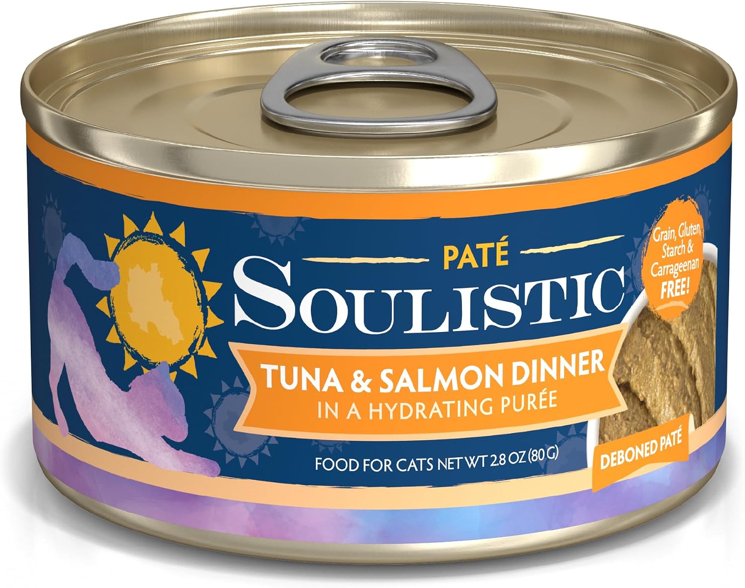 Soulistic Pat Wet Cat Food, Duck and Tuna Dinner in a Hydrating Pure, 2.8oz Can, Pack of 12 - Image 12