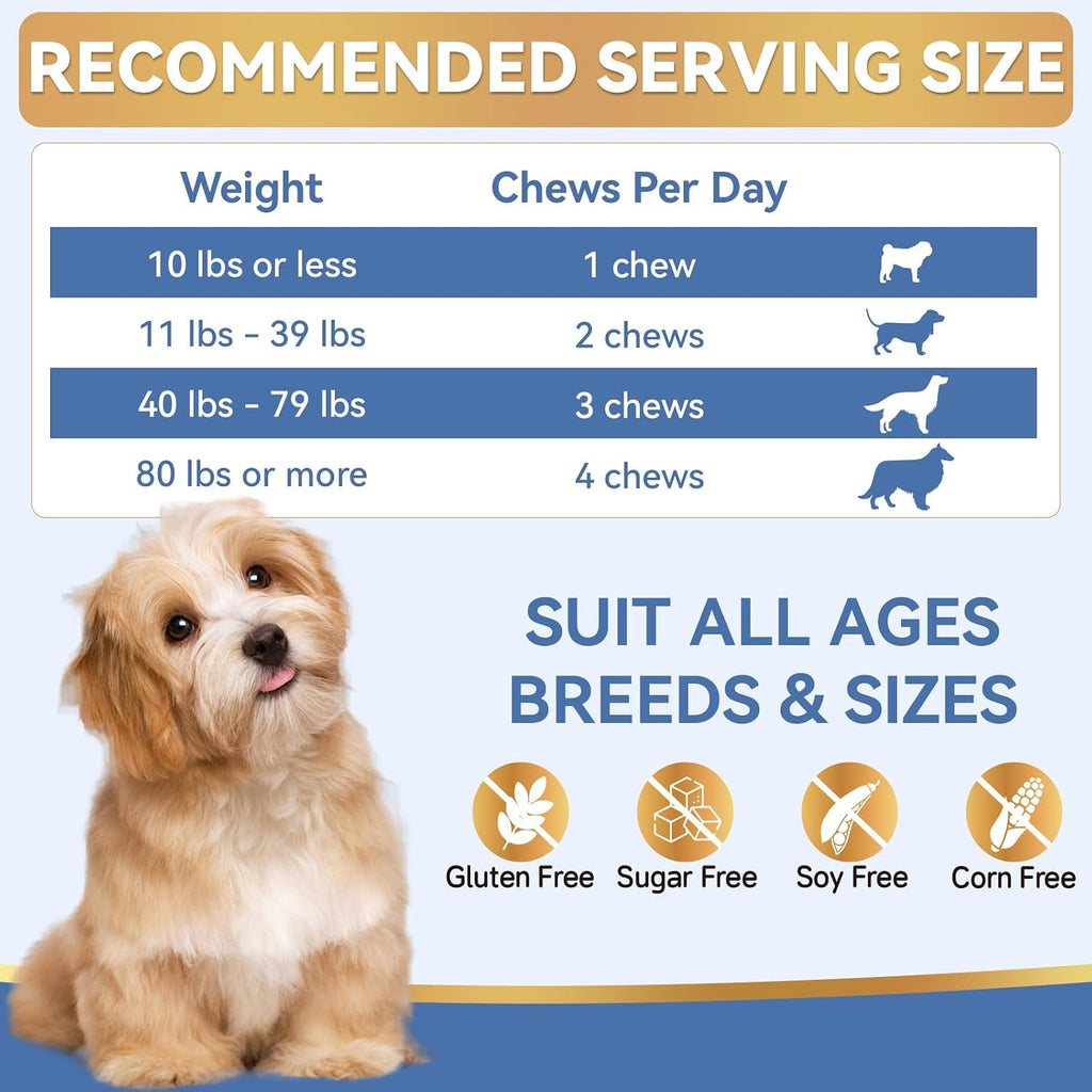 Natural dog flea chews 200 count bottle side label view with instructions