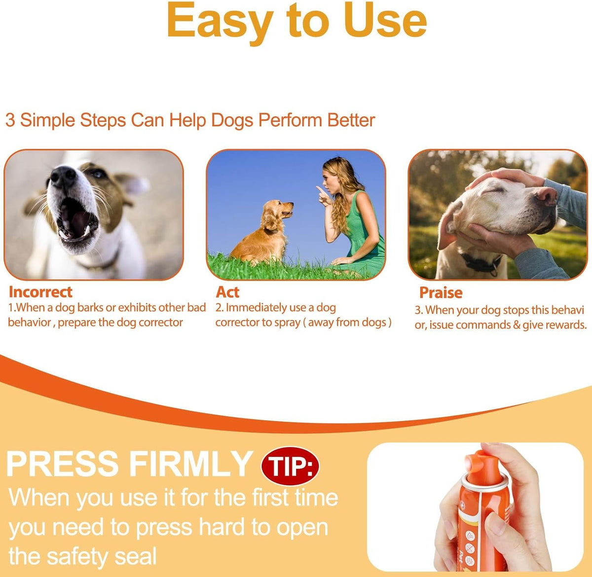 Humane dog behavior corrector spray set for pet owners