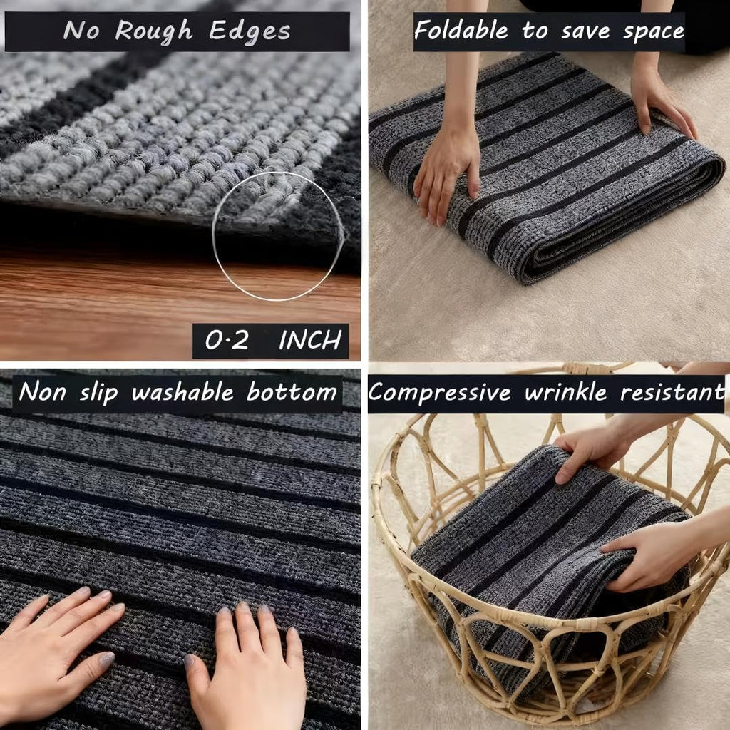 Mluyeri 47x32 inch pet mat showing thickness