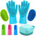 Kesarunique 8 Piece Pet Grooming Kit front view for dogs and cats