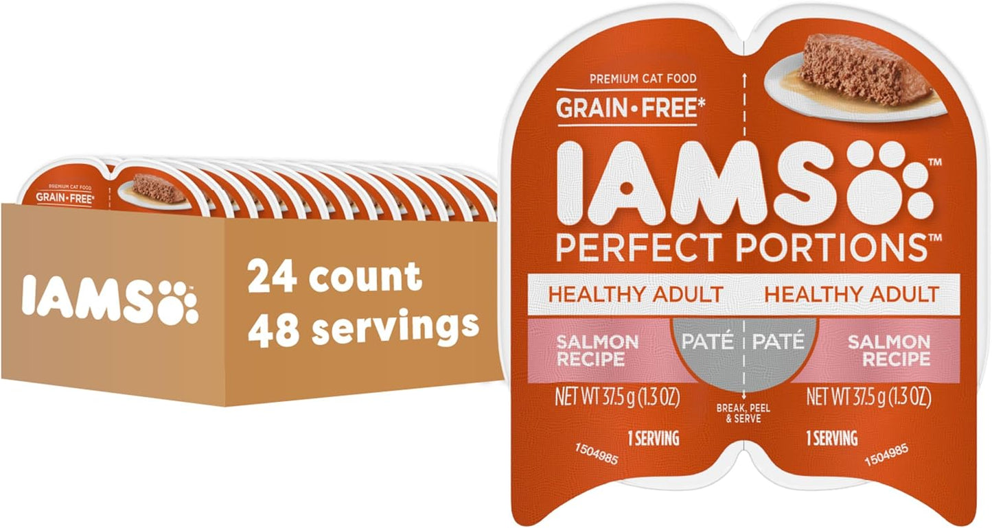 IAMS Perfect Portions Sensitive Digestion & Skin Wet Cat Food Pate, Healthy Adult Grain Free Pate, Chicken Recipe, 2.6 oz. (24 Twin Packs) - Image 12