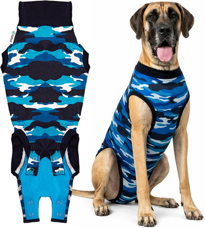 Suitical Recovery Suit for Dogs - Comfortable Post-Surgery Suit with Hold-Up System for Spay, Neuter, Skin Issues - Breathable, Cone-Free Option - Medium, Black - Neck to Base of Tail: 21.7 - 27.2 in - Image 13