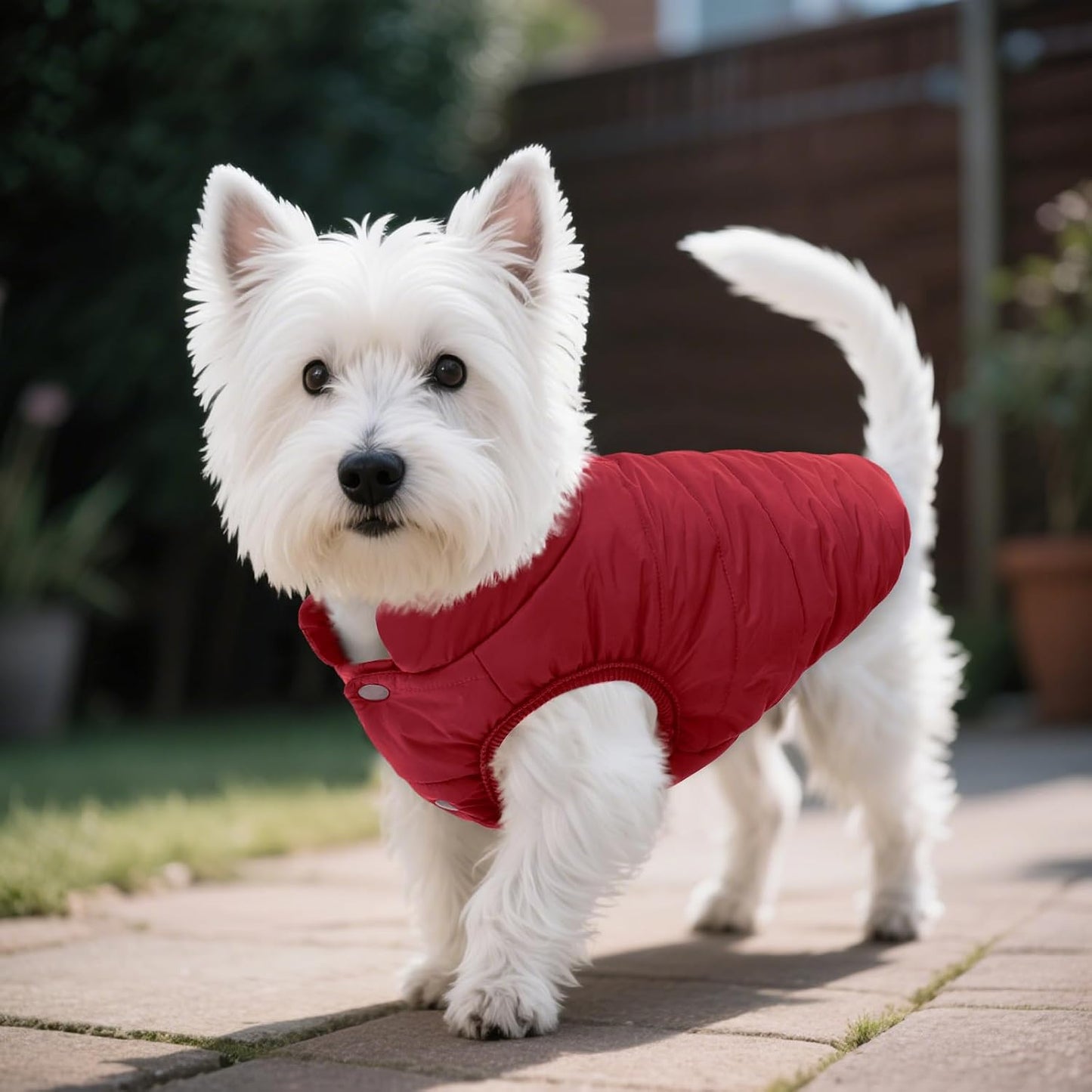 ASENKU Dog Winter Coat - Waterproof Windproof Dog Jacket, Warm Snowproof Doggie Puffer Vest for Cold Weather, Lightweight Snow Coats for Small Medium Large Dogs(L, Red) - Image 9