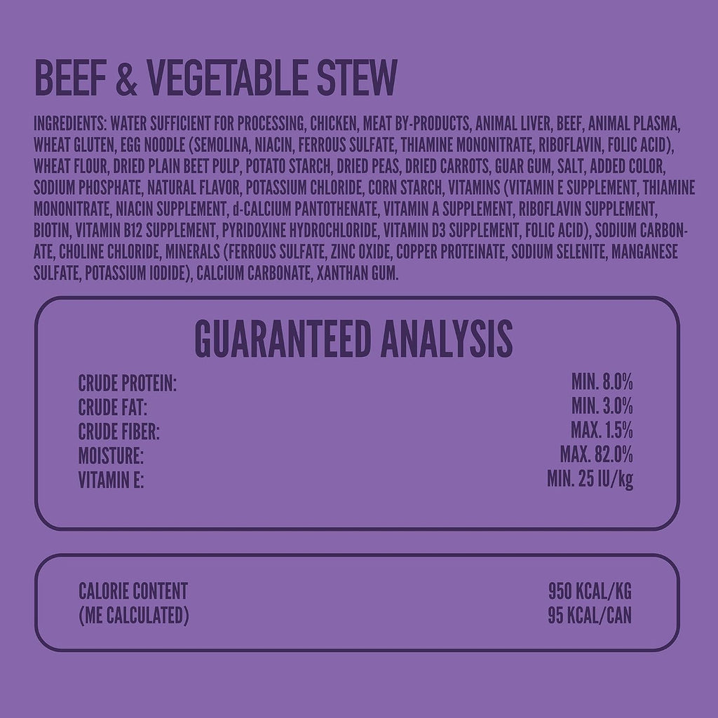 Close up of A Strong Heart beef and vegetable stew ingredients