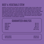 Close up of A Strong Heart beef and vegetable stew ingredients