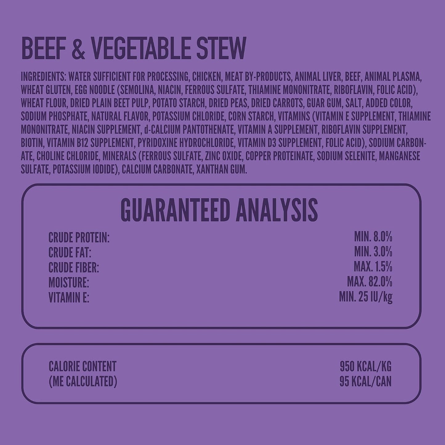 Close up of A Strong Heart beef and vegetable stew ingredients