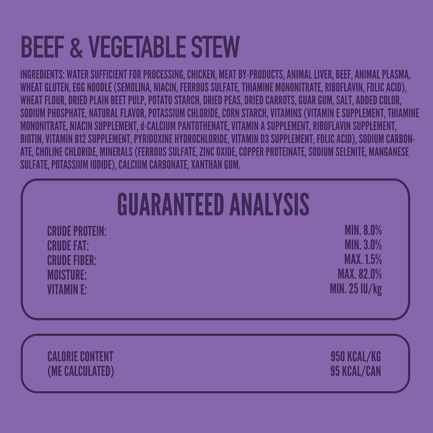 Close up of A Strong Heart beef and vegetable stew ingredients