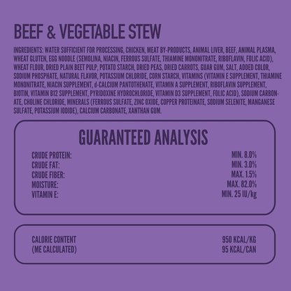 Close up of A Strong Heart beef and vegetable stew ingredients