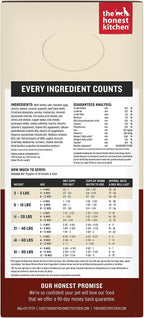 The Honest Kitchen Wholemade dehydrated puppy food packaging details