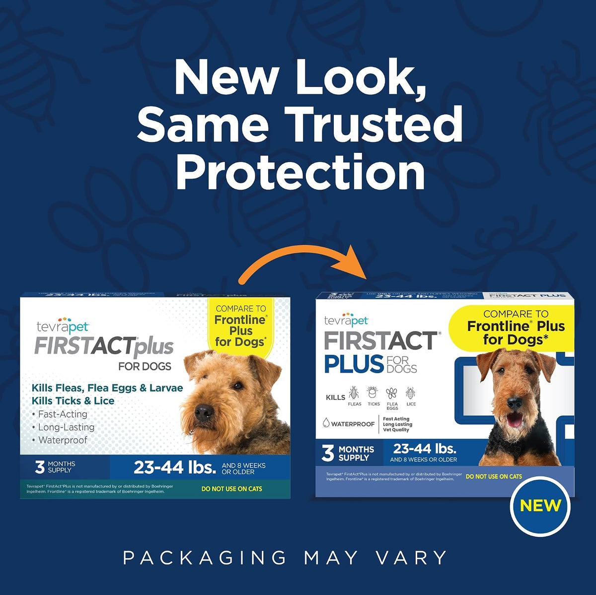TevraPet FirstAct Plus topical flea prevention for dogs twenty three to forty four pounds three doses