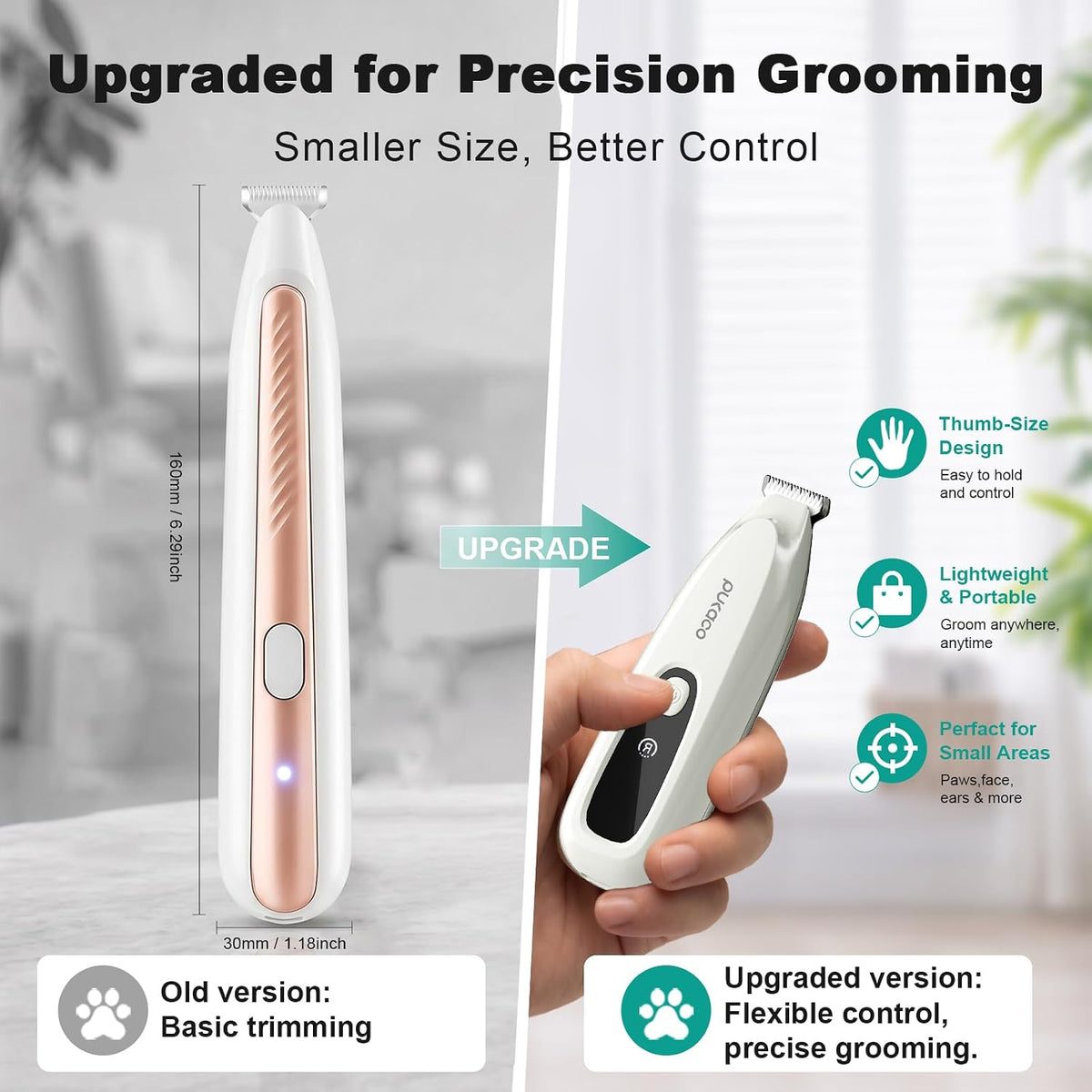 SEONEZU compact animal grooming shaver package contents including the white trimmer device.