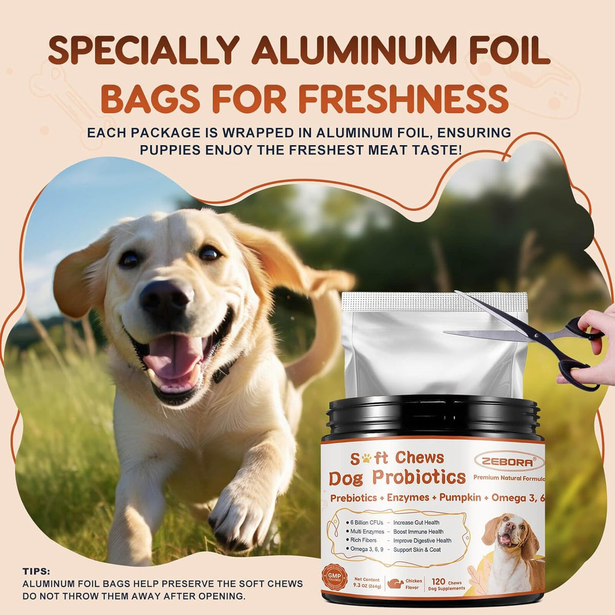 Zebora natural superfood ingredients including real chicken liver and pumpkin for picky eaters.