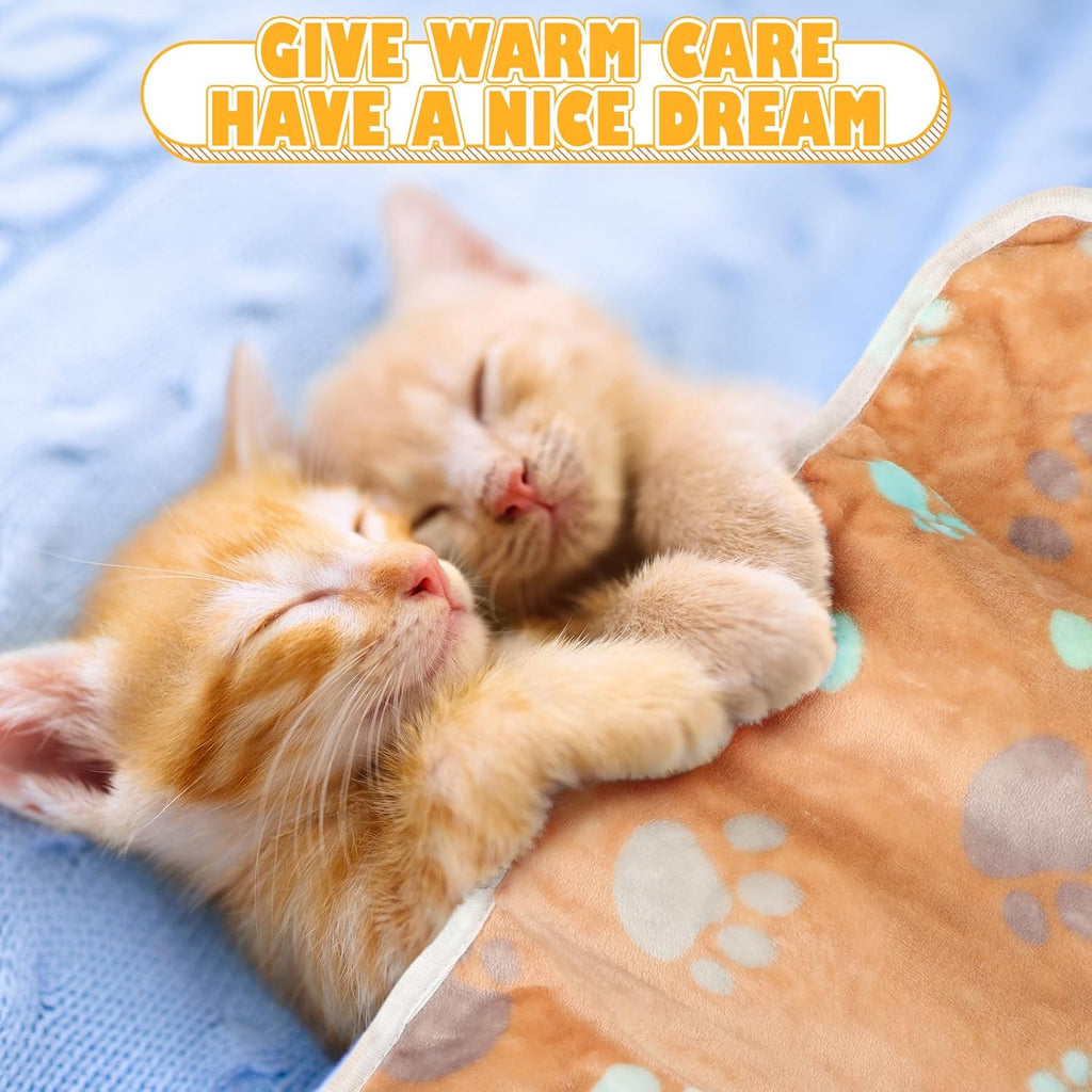 Washable fleece puppy blankets spread out to show texture and thickness