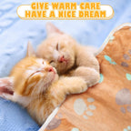 Washable fleece puppy blankets spread out to show texture and thickness