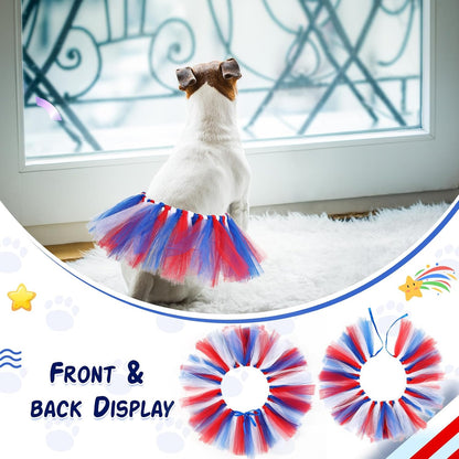 Locmeo imported fade resistant tulle skirt on a small cat