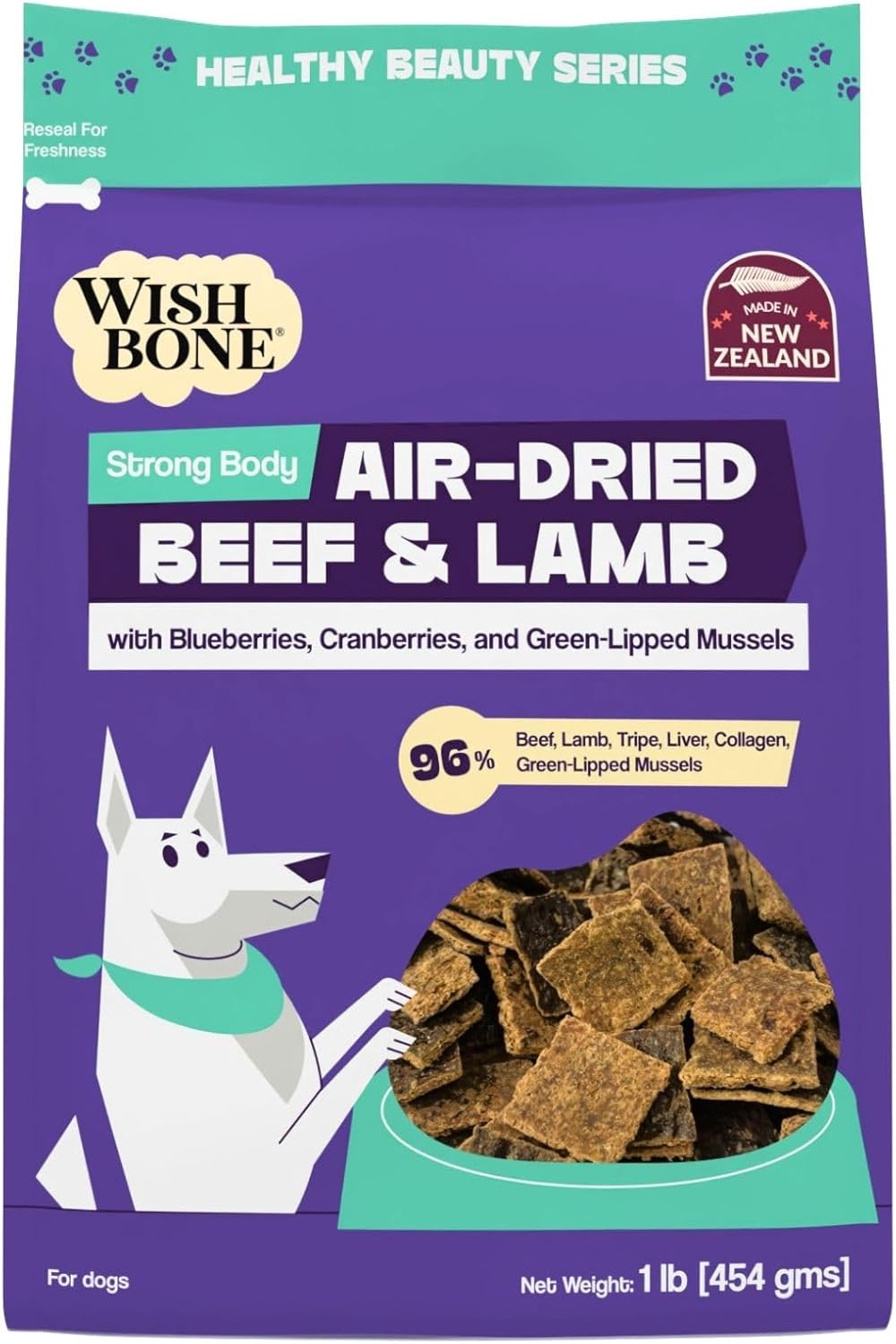 Wishbone Air-Dried Ocean Fish & Lamb Dog Food - Rich in Protein, Grain Free, Fish and Lamb Recipe, Skin and Coat Support for Pet Health - Made in New Zealand - 1lb - Image 10