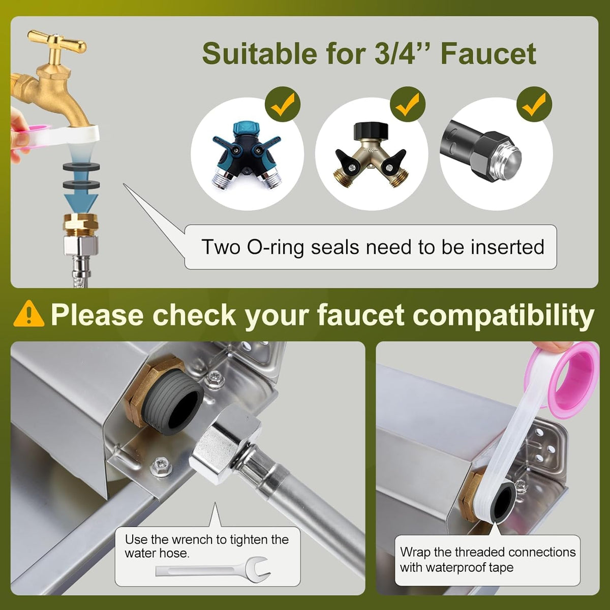 Authentic USA imported Ficuswin heavy duty non electric dog waterer packaging view