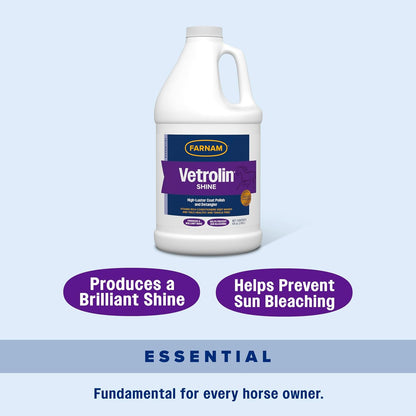 Farnam Vetrolin Shine grooming spray protecting animal coat from sun bleaching